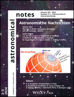 Cover: Astronomische Nachrichten
