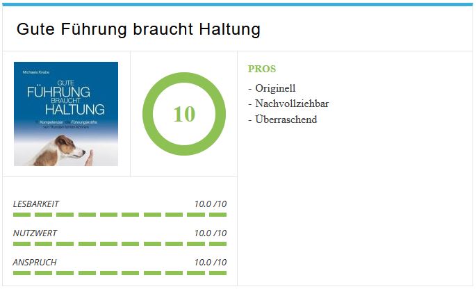 Michaela Knabe; Gute Führung braucht Haltung