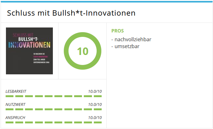 Prommer; Schluß mit Bullsh*t-Innovationen